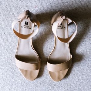 Nude Strappy Sandal Pumps from White Mountain, DSW